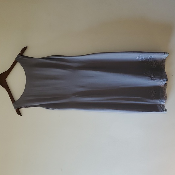 Laura Ashley Dresses & Skirts - Lace-Trimmed Sleeveless Silk Dress - Vintage Laura Ashley